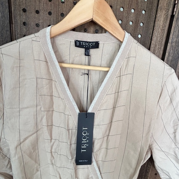 Beige Women’s Medi Dress Pleated Design made in Italy - Picture 9 of 16